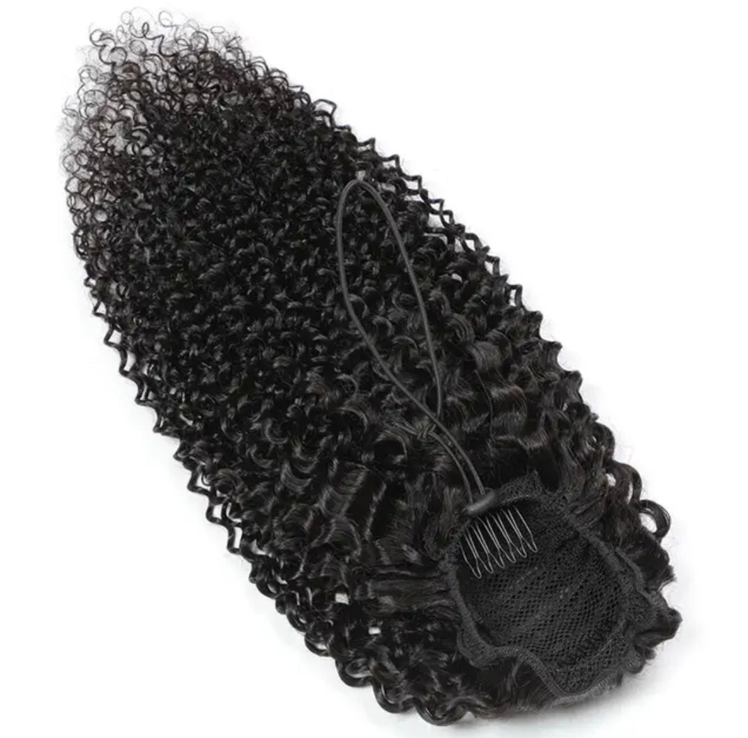 Curly ponytail virgin hair