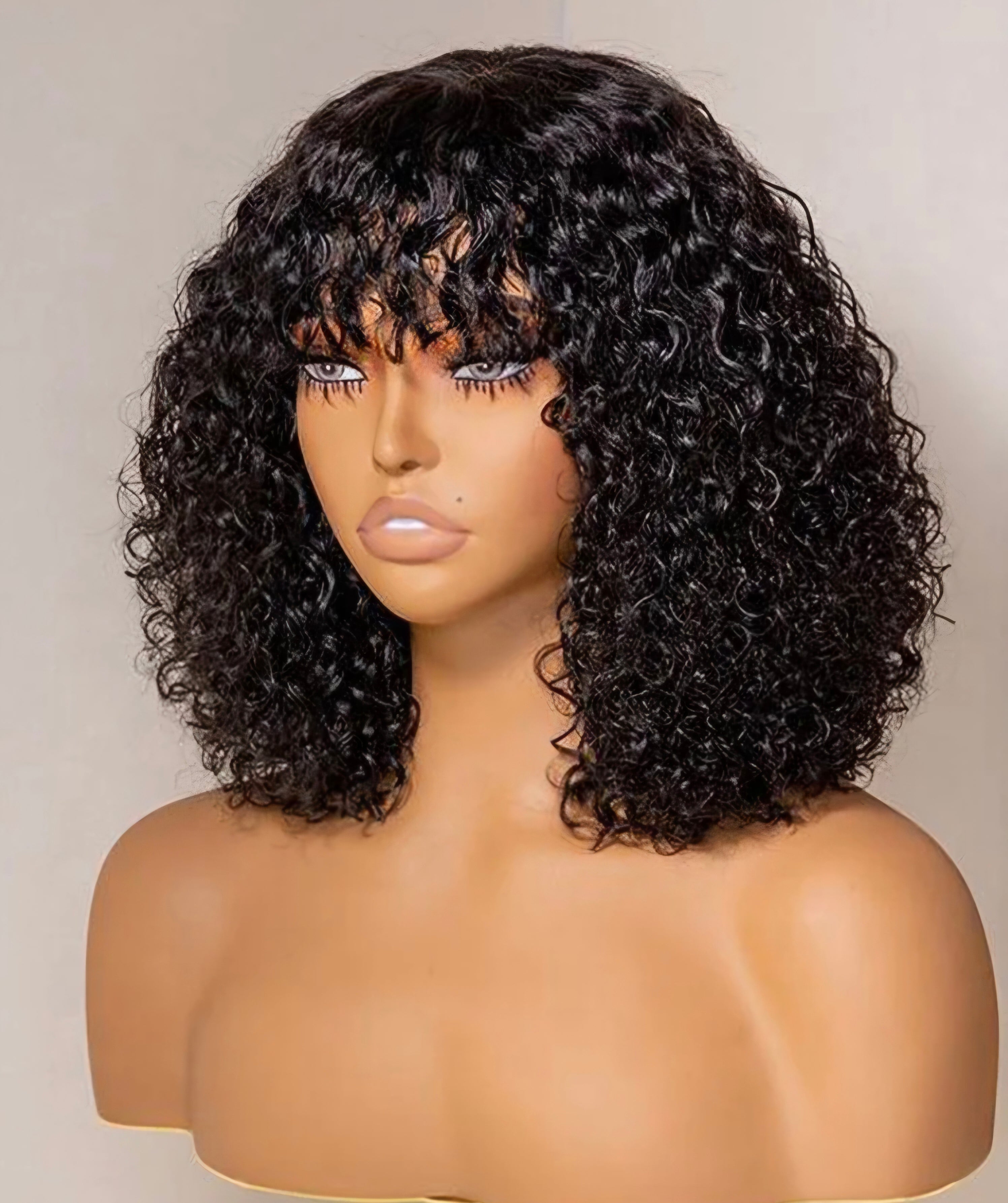 Fringe curly wig
